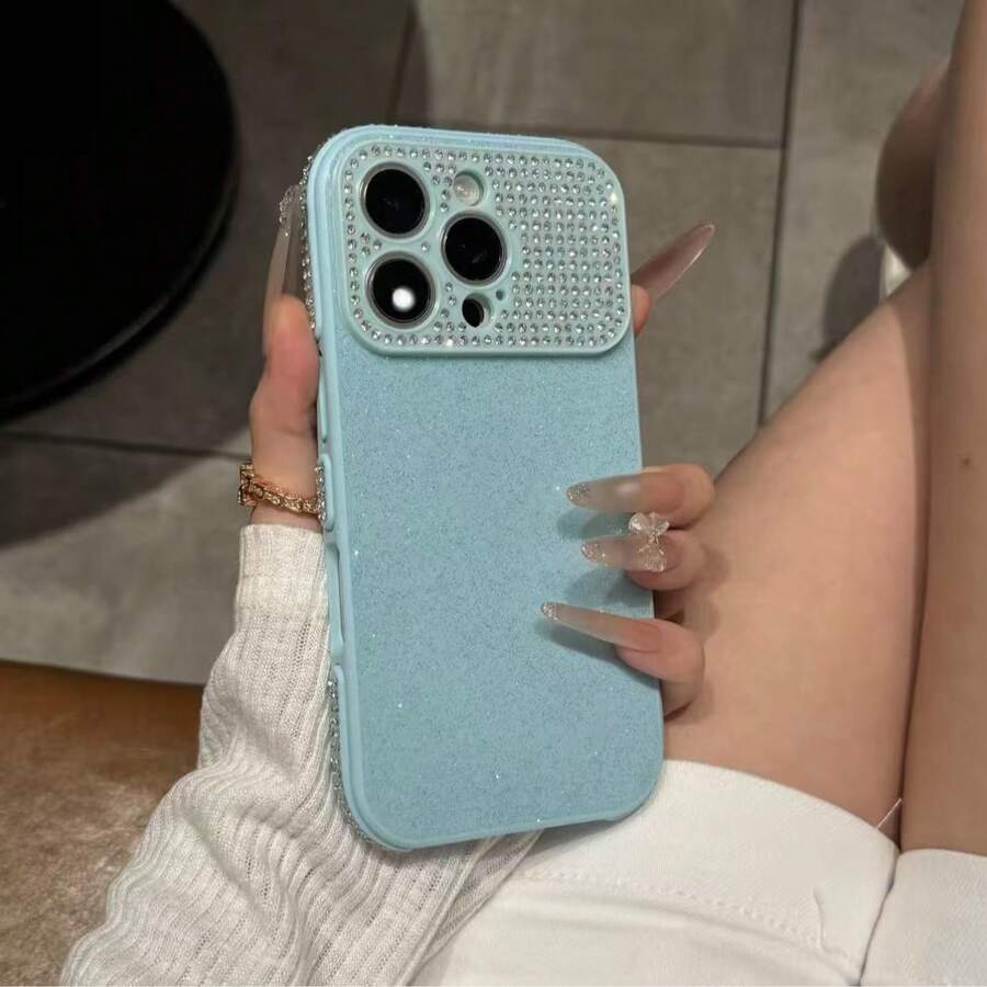 【人気の新製品】韓国 かわいい iPhone17ケース ラインストーン キラキラ スマホケース ピンク カメラ保護 iPhone17ProMax/17Pro/17/16ProMax/16Pro/16/15/15ProMax/15Pro/14/14Pro/14ProMax/13対応、ガーリー、おしゃれ、女性向け、携帯カバー、耐衝撃、落下防止、傷防止、ホワイト / 水色 / イエロー / ブルー / イエロー / グリーン / ホットピンク、プレゼント ギフト。 - ブルー - チェックする 1