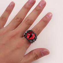 Men's Vintage Personalized Demon Eye Adjustable Open Ring - Evil Eye Ring - View 3