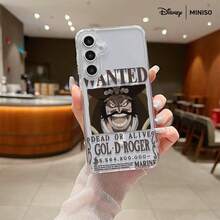Funda de teléfono transparente con el cartel de "Se busca" de Gol D. Roger de One Piece, funda protectora de anime para Samsung S26 Ultra/S26 Edge/S26 Plus/S26/S25 Ultra/S25 Plus/S25/S25FE/S25Edge/S24Ultra/S24Plus/S24/S24FE/S23FE/S23Ultra/S23Plus/S23/S22Ultra/S22Plus/S22/A15/A16/A17/A35/A36/A37/A54/A55/A56/A57 para la novia - transparente - Ver 2