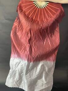 1pc Women's Belly Dance Fan, Elegant Gradient Imitation Silk Dance Fan, Dance Performance Prop, For Dance Training And Stage Performance - Multicolor - View 45