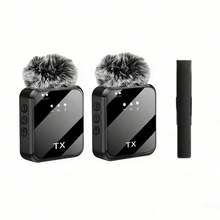 Professional Wireless Lavalier Microphone, Compatible With Smartphones, Plug And Play, Suitable For Video Recording, Teaching, Interview, Podcast, Etc., Wireless Omnidirectional Condenser Recording, Professional Intelligent Noise Reduction, 230mAh Battery, Windscreen, USB Interface (Multi-Port Optional), Rechargeable Lithium Battery, 2.4G/3G/4G/5G Connection. - View 14