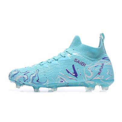 Giày bóng đá AG Unisex dành cho nam và nữ, thích hợp cho sân cỏ nhân tạo, giày tập luyện chuyên nghiệp, thiết kế hỗ trợ mắt cá chân, chất liệu chống trượt, chống mài mòn, thoáng khí, mang lại sự thoải mái tối đa cho cả nam và nữ cầu thủ.