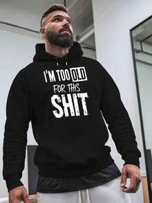 I M Too Old For This  2024 New Printed Autumn And Winter Plush Youth Versatile Spring And Autumn Style Plus Dalian Hat Fashion Brand Sweater, Plus Size - Negro - Ver 8