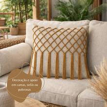 Cotton Macrame Cushion Cover - Caramel/Chocolate Color - 45cm X 45cm - 焦糖 2 - 查看 8