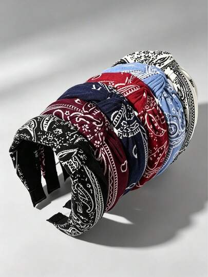 1pc Vintage French Style Headband, Paisley Pattern Bohemian Headband, Versatile Fashion Hair Accessory For Daily Wear, Elegant Fabric Decor,Festival,Party