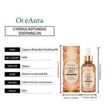 60ml/2fl.Oz Aceite suave para la eliminación del vello, apto para hombres y mujeres, crema de eliminación del vello a base de hierbas, que contiene arginina - Aceite - Ver 10