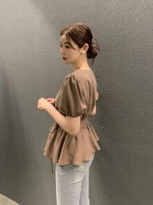 Women Blouses & Shirts - Apricot - View 4