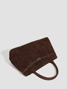Retro Style Minimalist Elegant Multifunctional Large Capacity Tote Bag - Maroon - View 4