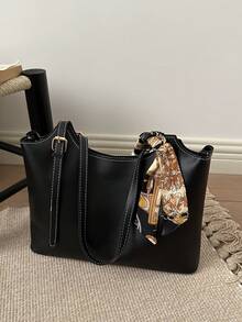 Large Capacity Handbag For Women, New Arrival Minimalist Commuting Shoulder Tote Bag - Black - View 11