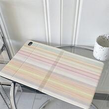 1个粉彩渐变条纹平板电脑保护套 - 多角度支架保护套，带笔槽，兼容iPad 11(A16 2025)/Galaxy Tab S10+/S9/A16、OPPO平板电脑、华为Mate平板电脑、vivo平板电脑、荣耀平板电脑、联想小新平板电脑 - 彩色 - 查看 4