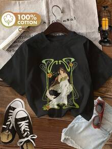 Women T-Shirts - [White] - View 6