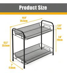 2-Tier Multifunctional Organizer Shelf, Storage Rack For Kitchen Countertop, Bathroom, Home - View 3