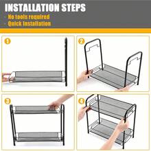 2-Tier Multifunctional Organizer Shelf, Storage Rack For Kitchen Countertop, Bathroom, Home - View 9