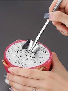 Muỗng tráng miệng hình thìa dễ thương bằng thép không gỉ, chống gỉ sét - Bạc - Xem 3