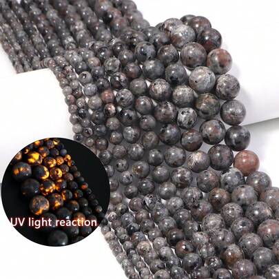 1 chiếc vòng cổ hạt đá mã não, hạt đá tự nhiên 4/6/8/10/12mm, đổi màu dưới ánh sáng tia cực tím, phụ kiện trang sức tự làm.