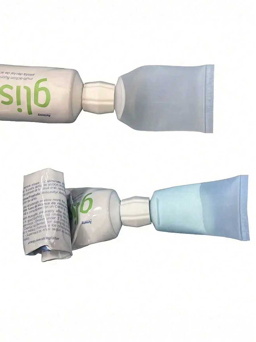 Bộ 1 tuýp kem đánh răng bằng nhựa, đầu nối và chai đựng sữa rửa mặt, tiện dụng để thay thế kem đánh răng và sữa rửa mặt, chai đựng mỹ phẩm dạng ống, ống dẫn dung dịch keo rửa mặt, bộ dụng cụ phân phối kem đánh răng, phụ kiện gia đình, bộ dụng cụ du lịch. - Nhiều màu - Xem 1