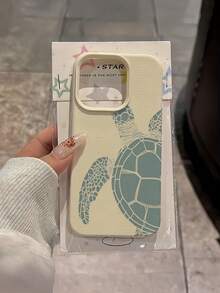 1個白色與淺綠色海龜極簡風全包覆TPU防震手機殼，適用於Apple 17、16、15、14、13、12、11 Pro Max、Air及系列 - 彩色 - 查看 2