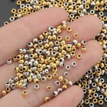 150pcs/300pcs Hạt spacer hợp kim tròn 2mm, hạt trang trí trang sức, hạt tròn rời, hạt trang trí, phù hợp cho DIY phụ kiện trang sức, bông tai, dây chuyền, vòng tay - Định vị hạt - Xem 6