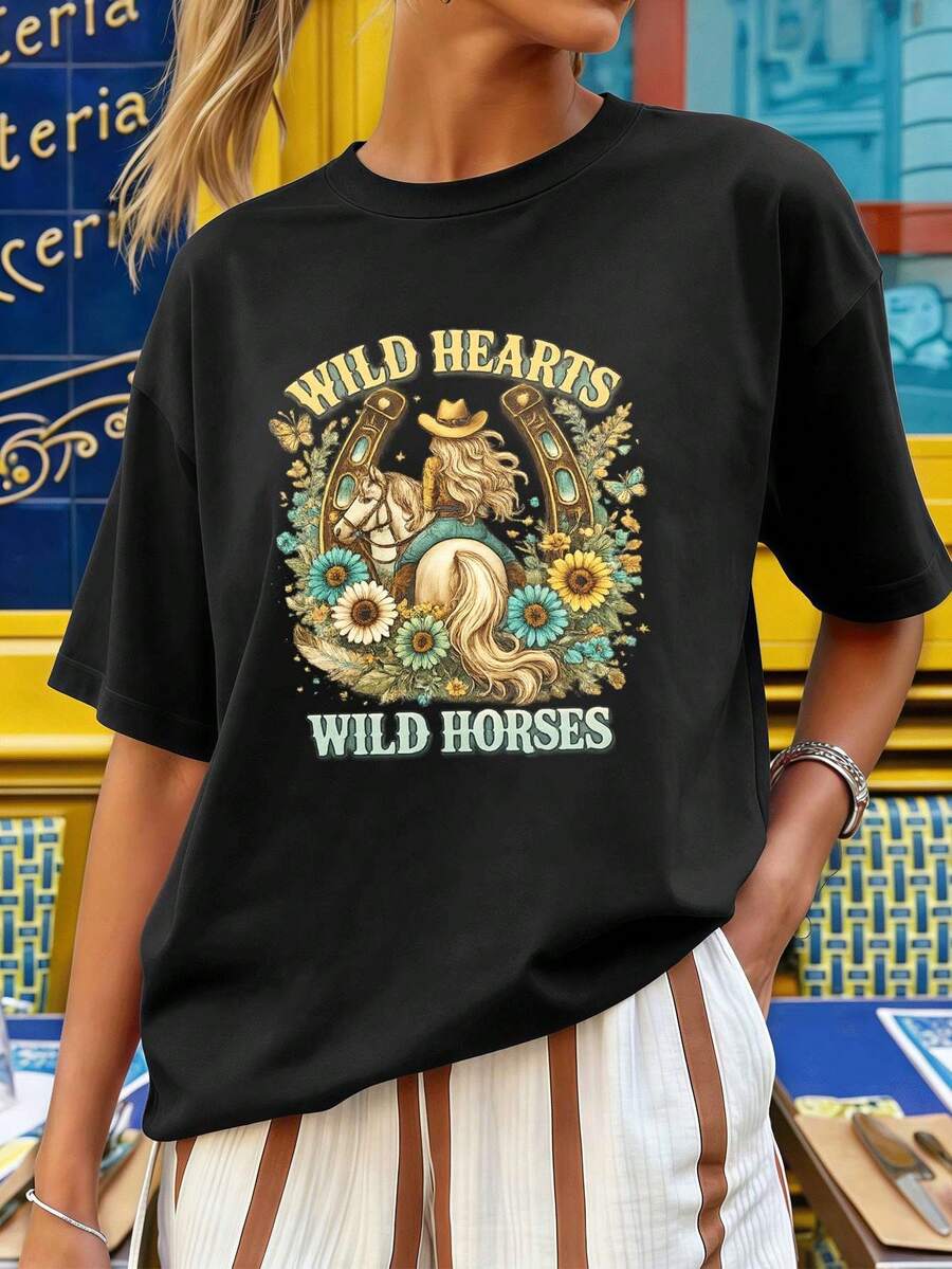 Women T-Shirts - Black - View 1