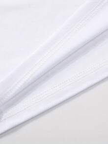 Talla unisex. Camiseta de algodón de verano de talla grande para mujer. Casual, holgada, con un bonito estampado de colibrí de dibujos animados, favorecedora y absorbente de sudor. Material absorbente del sudor, suave y agradable para la piel. - Blanco - Ver 4