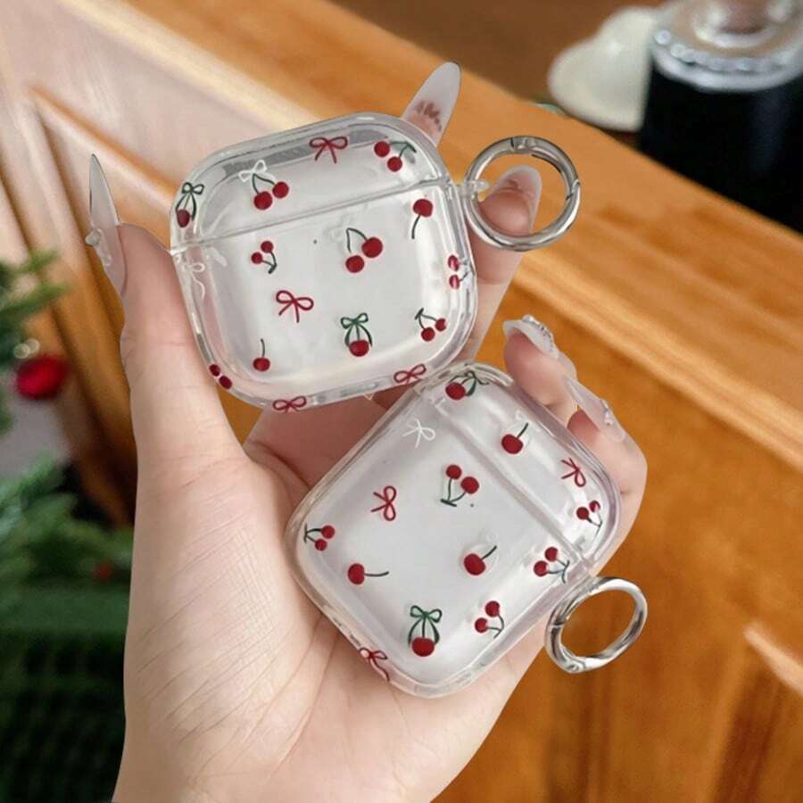 1個可愛玫瑰花小眾設計 1/2/3/Pro 2 Apple 耳機保護殼 3D 框架軟殼 - 彩色 - 查看 1