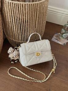 2025 New Fashion Chain Strap Shoulder Crossbody Bag, Versatile Mini Square Bag For Women - White - View 7