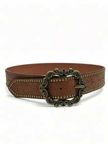1 chiếc thắt lưng nữ kiểu boho cổ điển, phù hợp với quần. - màu nâu - Xem 2