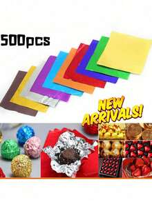 100 tờ giấy bạc nhôm dùng để đóng gói thực phẩm, tự làm bao bì, gói sô cô la, kẹo, quà tặng sinh nhật, tiệc cưới, túi giấy bạc trang trí. - Nhiều màu - Xem 15