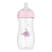 Buba Easy Flow Cloud Baby Bottle 270 Ml Or 330 Ml - Boy And Girl White, Blue Or Pink - 330毫升 - 粉紅大象 - 查看 2