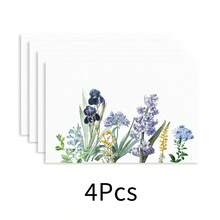 1pc Floral Print Linen Placemat, Breakfast Mat, Coffee Coaster, Bowl Pad, Kitchen Accessory, Easy To Clean Dining Mat, Suitable For Home, Restaurant, Dining Decor, Holiday Gift, Gift For Friends, Multi-Piece Set - Multicolor - View 33