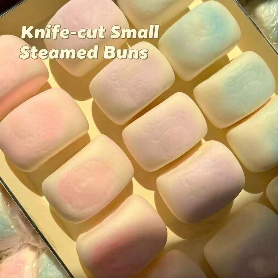 1pc 2026 Super Soft 4-Color Sliced Steamed Bun - Multiple Styles Available, Squishy, Stress Relief Toy, Creative Vent, Portable Fidget, Birthday Gift, Repetitive Play, Soft & Slow Rebound, Desktop Fidget, Office Stress Relief, Slow Rebound Decompression Device