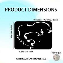 Large Size Nano-Etched Glass Gaming Mouse Pad, Smooth Glass Surface, High Precision, Fast Tracking, Scratch-Resistant, Ideal Gift For Holidays - Thickness: 0.3cm/0.12inch - View 16
