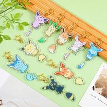 pokemon Móc khóa acrylic hình thú dễ thương có đuôi đung đưa, dây xích rời, khóa hình ngôi sao vàng, mặt dây chuyền phong cách anime, quà tặng sưu tầm. - Nhiều màu - Xem 1