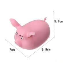 Schylling 1pc Cute Pink Piggy Squeeze Stress Relief Toy, Fun Malt Squeeze Decompression Squishy Slow Rebound - Multicolor - View 5