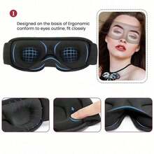 1個 3D 睡眠眼罩，100%遮光，柔軟舒適，助眠眼罩，旅行必備，適用於學校、通勤、旅行、居家等多種場合 - 彩色 - 查看 5
