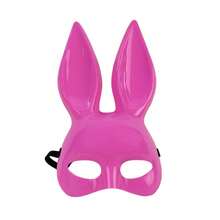 1pc Glossy Rabbit Mask, Suitable For Nightclub, Masquerade, Halloween Party, And Other Occasions - Pink - View 13