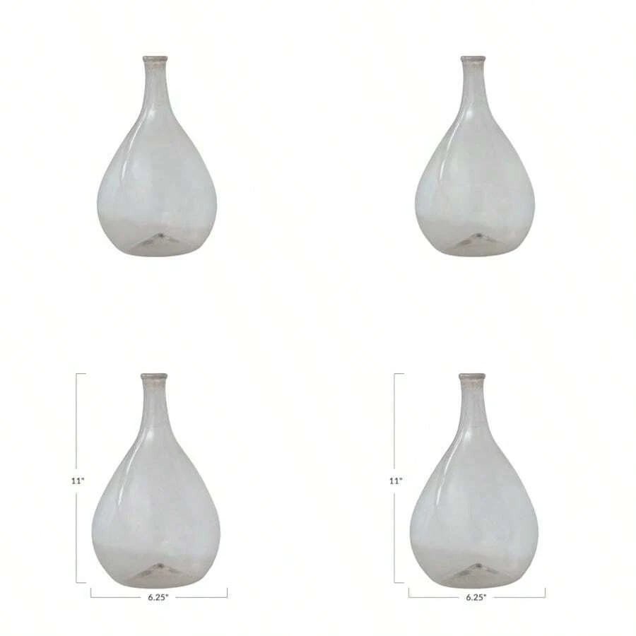 Creative Co-Op Timeless Elegance - Jarrón para Botella de Vidrio Transparente - transparente - Ver 1