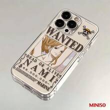 Funda transparente para teléfono con póster de "Se busca" de Nami de One Piece, cubierta a prueba de golpes para iPhone 17/17 Pro/17 Pro Max/17 Air/16/15/14/13/12/11/X Series, Funda para iPhone 17 Pro Max, Funda para iPhone 17 Pro, Funda para iPhone 17, el regalo ideal para fans del anime - transparente - Ver 2