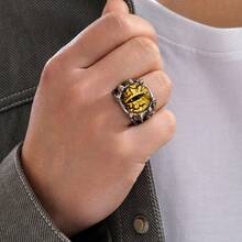 Men's Vintage Personalized Demon Eye Adjustable Open Ring - Evil Eye Ring - View 7