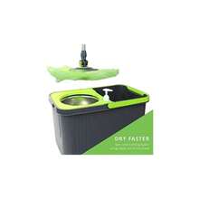 SIMPLI-MAGIC 360 Spin Mop And Bucket With Wringer - 3 Washable High Absorbent Microfiber Heads, Soap Dispenser - Spin Mop And Bucket Set For All Types Of Floors - Black/Green + Rotating Mop - View 5