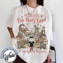 Mickey Mouse In Toy Story Land Retro Shirt, Disney Pier Tee, Woody Buzz Toy Story Party, Disney Family 2026 Trip - 白色 - 查看 1