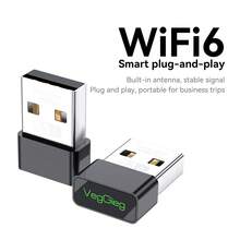 Adaptador WiFi Mini VegGieg 300Mbps 2.4G USB Tarjeta de red inalámbrica con antena incorporada para PC de escritorio, portátil, plug and play sin necesidad de controlador - Multicolor - Ver 5