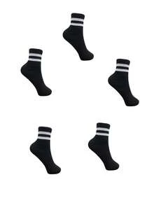 3 Pairs Unisex Sports & Yoga Mid-Calf Socks, Random Colors, Pilates Socks With Grip For Women, Non-Slip Socks Suitable For Barre Workout And Slippers - Multicolor - View 15