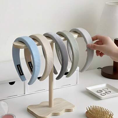Wooden Creative Wave Headband Display Rack, Decorative Organizer Stand For Hair Accessories, Bracelets, And Jewelry