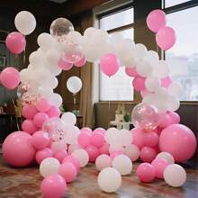 15/35/55/75 globos rosas, kit de arco de globos rosas mate de 5/10/12/18 pulgadas, decoración para baby shower, San Valentín, fiesta de princesa, despedida de soltera, fiesta de cumpleaños - rosa - Ver 4