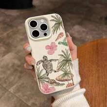 1pc TPU Material Fresh Sea Turtle & Broccoli Collage Pattern Phone Case, Compatible With Apple 17 Pro Max/17/16 Pro Max/15/13/12/11, S20 FE/A15/S24/A55, Compatible With Redmi Note 11/12/13 Pro, Full Coverage Anti-Drop Soft Protective Cover,International Version, Not The Domestic Version - Specification - View 4
