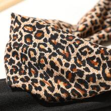 2 Peças Faixa de Cabeça Esportiva Preta com Estampa de Leopardo, Faixa de Cabeça Elástica Absorvente de Suor e Confortável, Adequada para Esportes ao Ar Livre, Ioga, Corrida, Acessório de Moda para Cabelo, Viagem, Aniversário - Multicolorido - Visão 2