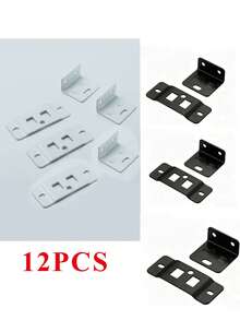8/12pcs Wardrobe 3-In-1 Shelf Brackets, Invisible Cabinet 2-In-1 Shelf L-Shaped 90 Degree Furniture Hardware Shelf Connectors - Multicolor - View 10