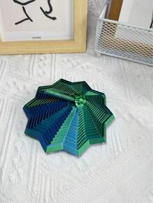 3D打印星形多边形减压玩具，3D可折叠玩具，视听舒缓玩具，星形可扩展感官玩具，带手柄的分形六边形，蜂窝旋转螺旋设计，减压旋转螺旋桌面摆件，圣诞礼物，生日派对礼物，理想的节日礼物 - 彩色 - 查看 2