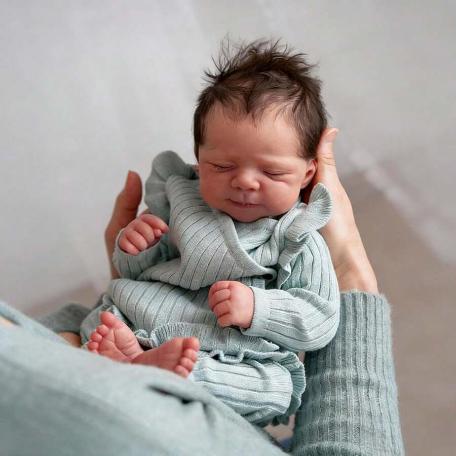 Muñeca Reborn de 19 Pulgadas – Bebé Renacido de Vinilo Realista | Pintado a Mano Alta Definición | Incluye Ropa | Regalo de Compañía para Adultos Mayores – Alivio de Ansiedad y Estimulación Emocional.